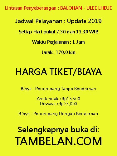 Jadwal Kapal Ferry Banda Aceh sabang dan harga tiket