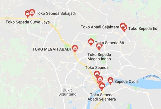 Daftar toko  sepeda  terlengkap di  palembang   Tambelan com